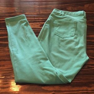 Green pull on jeggings